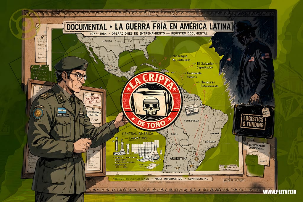 Argentina enseñó a desaparecer en Centroamérica con la chequera de la CIA. Los 80 no fueron solo neón: fueron fosas. Expediente 1 en Studio. #OperaciónCharly #CIA #LaCriptaDelToño