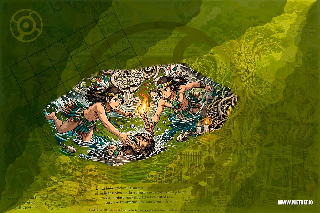 El Popol Vuh sobrevivió a la colonia. Pero no a la colonialidad. Tori analiza la memoria k'iche' que el poder convirtió en patrimonio. Nodos Libres, en Studio. #PlétoraStudio #PopolVuh #ArchivoVivo